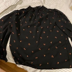 Madewell Embroidered Smockneck Top